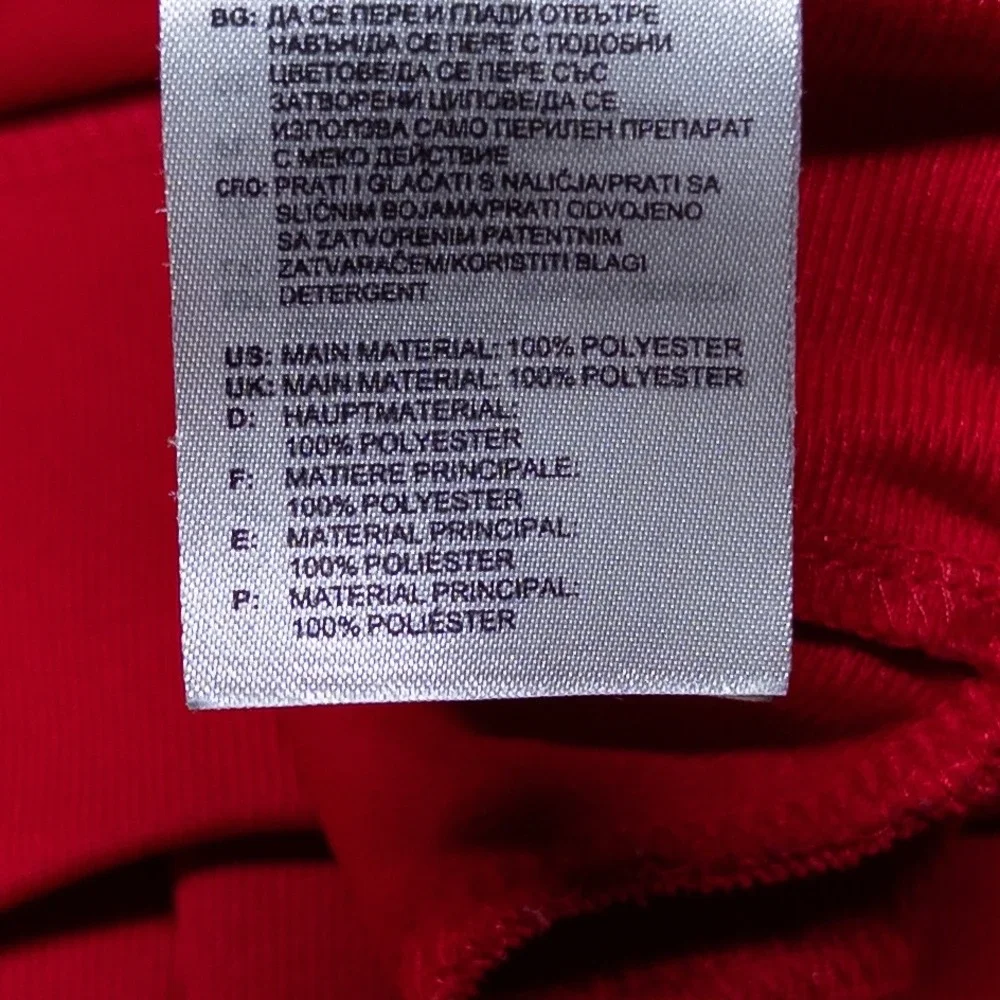 Adidas Boys Track Jacket Boys XL Red White Stripes Trefoil Full Zip Retro Sporty